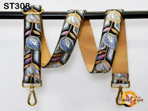 Gift for Mom Embroidery Replacement Strap Purse Strap Crossbody Strap for Purses Embroidered Boho Bags Strap Boho Guitar Strap Handbag Strap