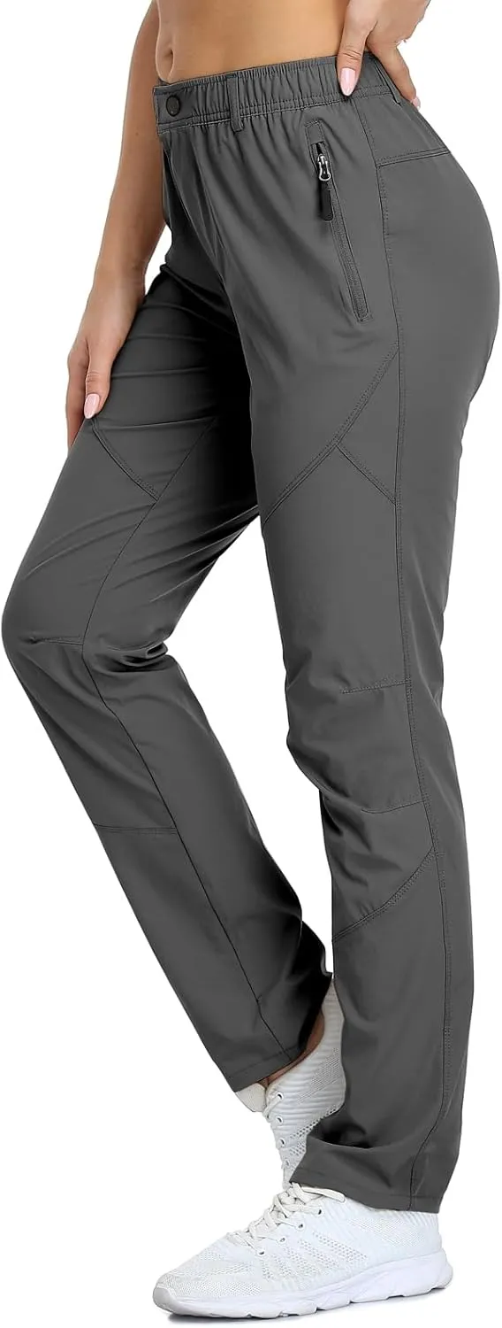 Golf Pants Women 27''/29''/31'' Lightweight Travel Pants for Ladies Quick Dry Nylon Outdoor Hiking Slacks