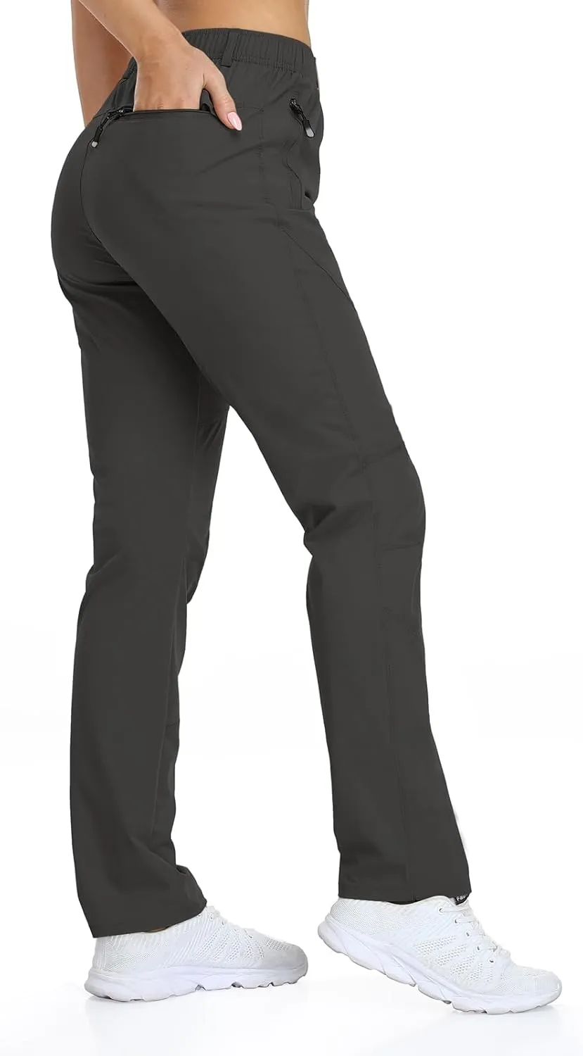 Golf Pants Women 27''/29''/31'' Lightweight Travel Pants for Ladies Quick Dry Nylon Outdoor Hiking Slacks