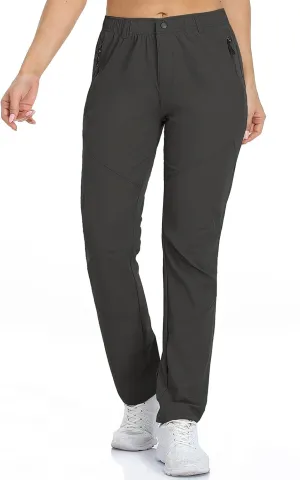 Golf Pants Women 27''/29''/31'' Lightweight Travel Pants for Ladies Quick Dry Nylon Outdoor Hiking Slacks