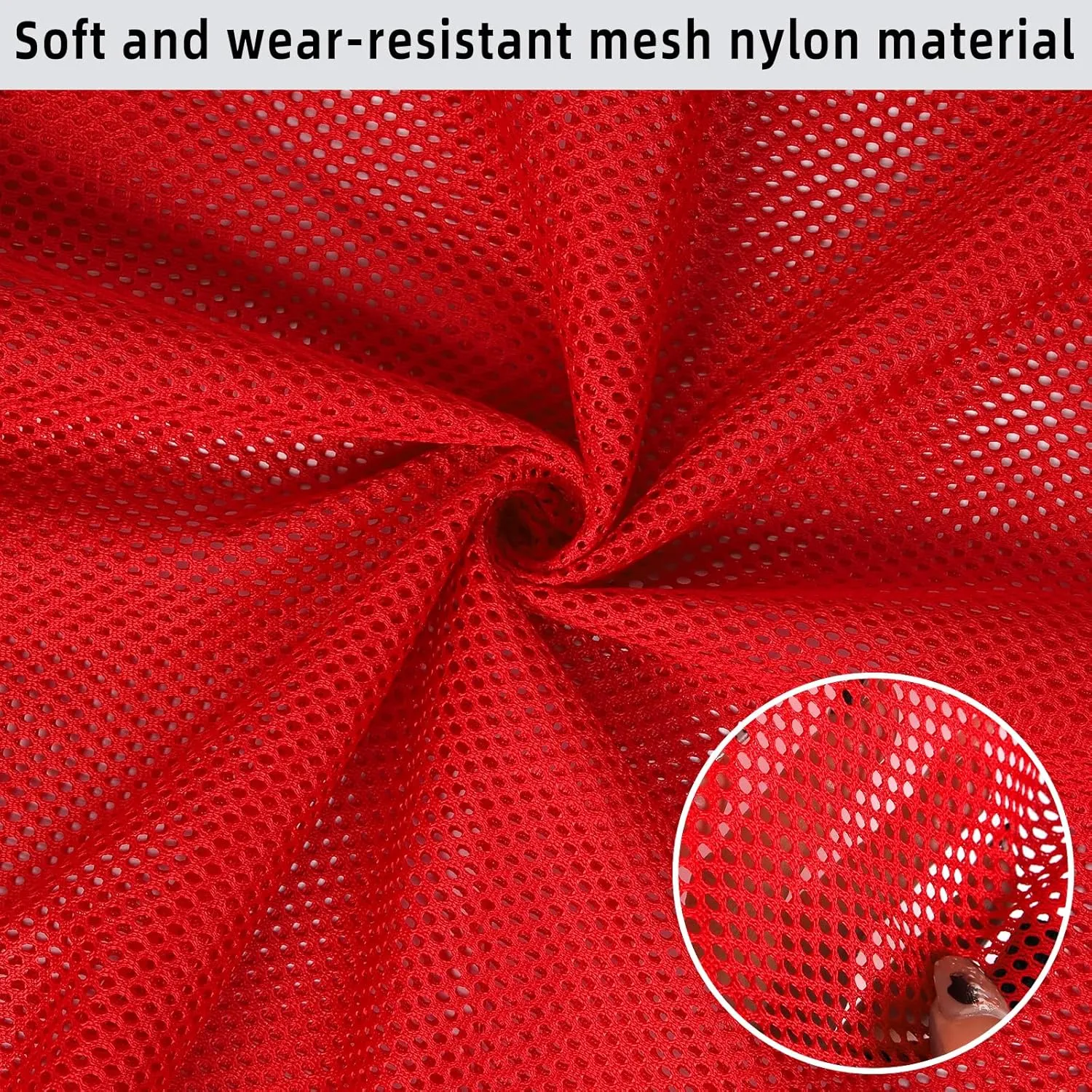 GoodtoU Mesh Swim Bag - Drawstring Net Gym Beach Backpack with Reflective Strip