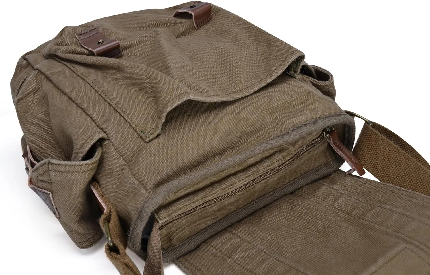 Gootium Canvas Messenger Bag - Small Vintage Shoulder Purse Crossbody Satchel