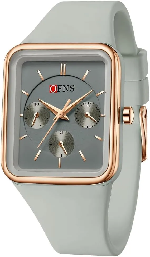 Gosasa Fashion Unisex Sports Watch Multifunctional Six Hands Analog Quartz Waterproof Outdoor Casual Women’s Men’s Wrist Watch with Silicone Strap