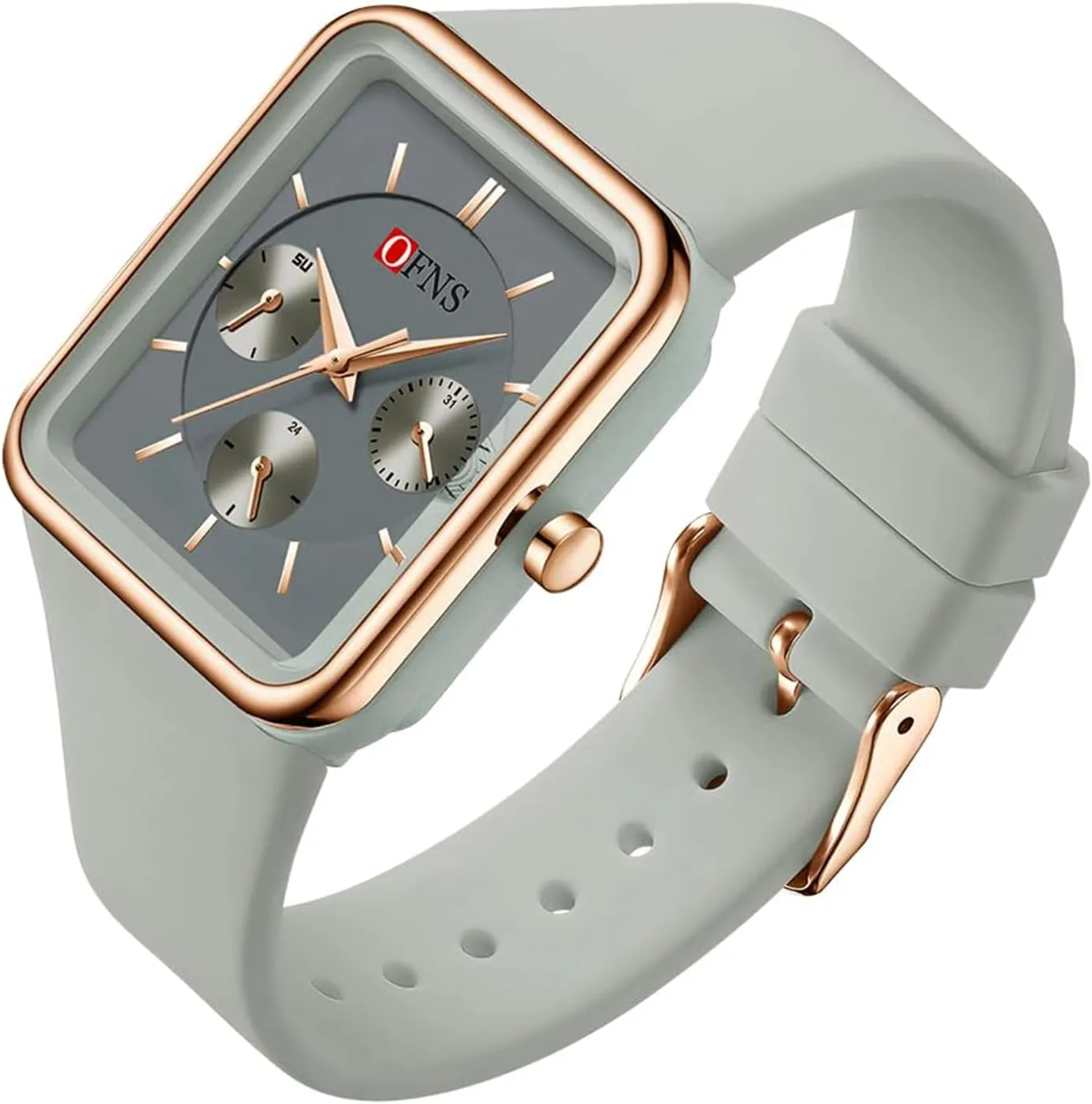 Gosasa Fashion Unisex Sports Watch Multifunctional Six Hands Analog Quartz Waterproof Outdoor Casual Women’s Men’s Wrist Watch with Silicone Strap