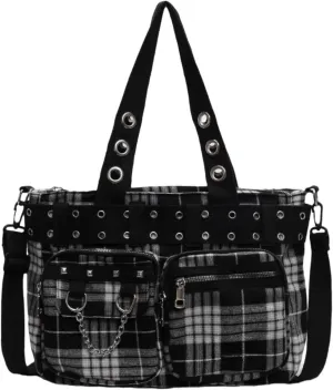 Goth Punk Messenger Bag, Emo Gothic Shoulder Bag