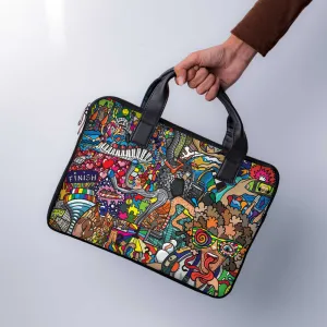 Grafitti Alley Laptop Sleeve With Handle