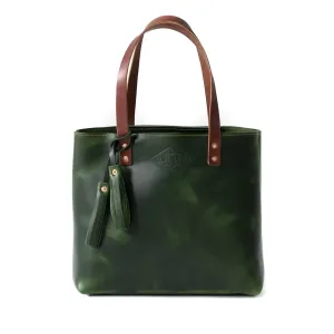 Green Leather Tote Bag for Women, Green Leather Bag, Leather Handbag, Womens Bag Green, Leather Purse, Diaper Bag, Laptop Bag