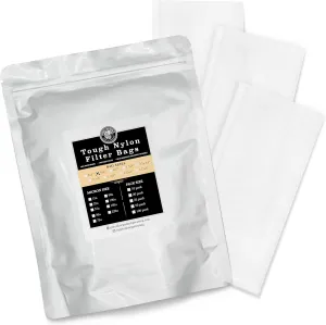 Gutenberg's 3x6 inch tough nylon micron bags 25-50 Packs | tea filter bags | All Micron Sizes (50-Pack, 120 Micron (u))