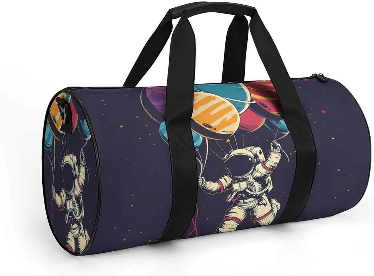 Gym Bag for Men Women Astronaut in Space Duffel Bag Overnight Bag with Compartment Gym Sackpac