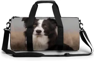 Gym Bag for Men Women Border Collie Duffel Bag Overnight Bag with Compartment Gym Sackpac
