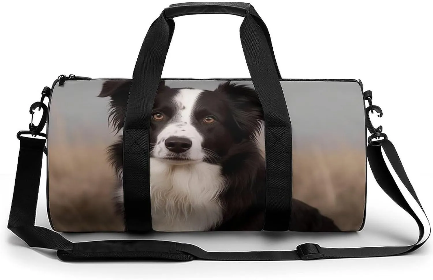 Gym Bag for Men Women Border Collie Duffel Bag Overnight Bag with Compartment Gym Sackpac