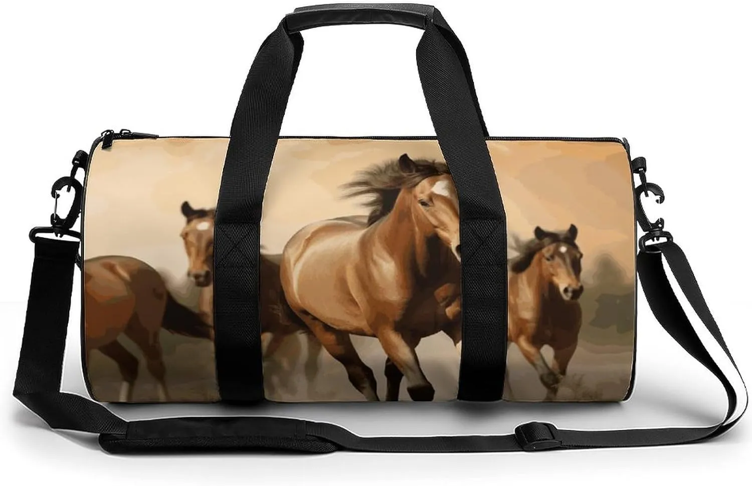 Gym Bag for Men Women Horses Duffel Bag Overnight Bag with Compartment Gym Sackpac