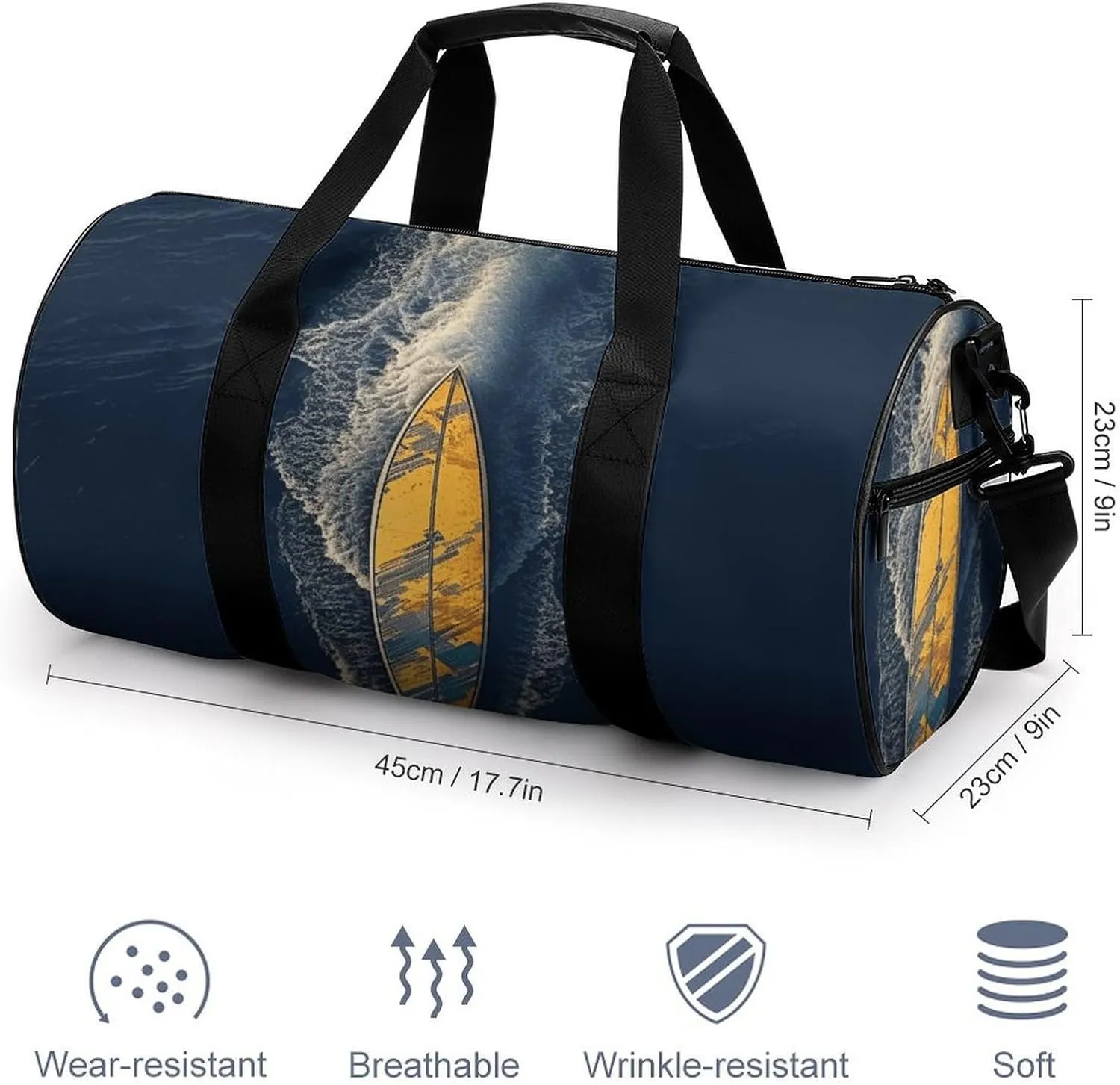 Gym Bag for Men Women Surfboard Duffel Bag Overnight Bag with Compartment Gym Sackpac