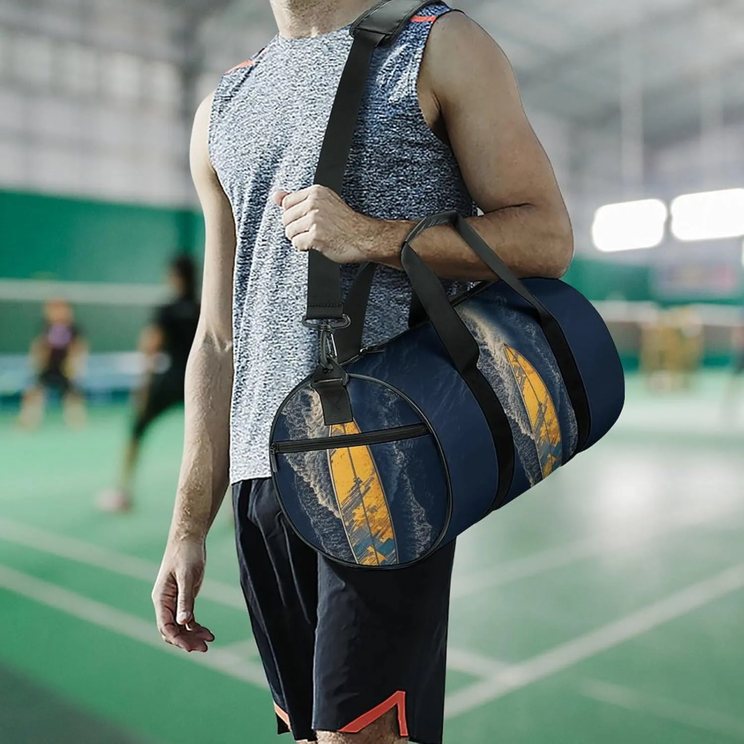 Gym Bag for Men Women Surfboard Duffel Bag Overnight Bag with Compartment Gym Sackpac