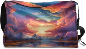 Gym Bags for Men 14.8 Inch Lightweight Carry On Bags for Airplanes Waterproof Duffle Bag for Travel, Abstract Print Cute