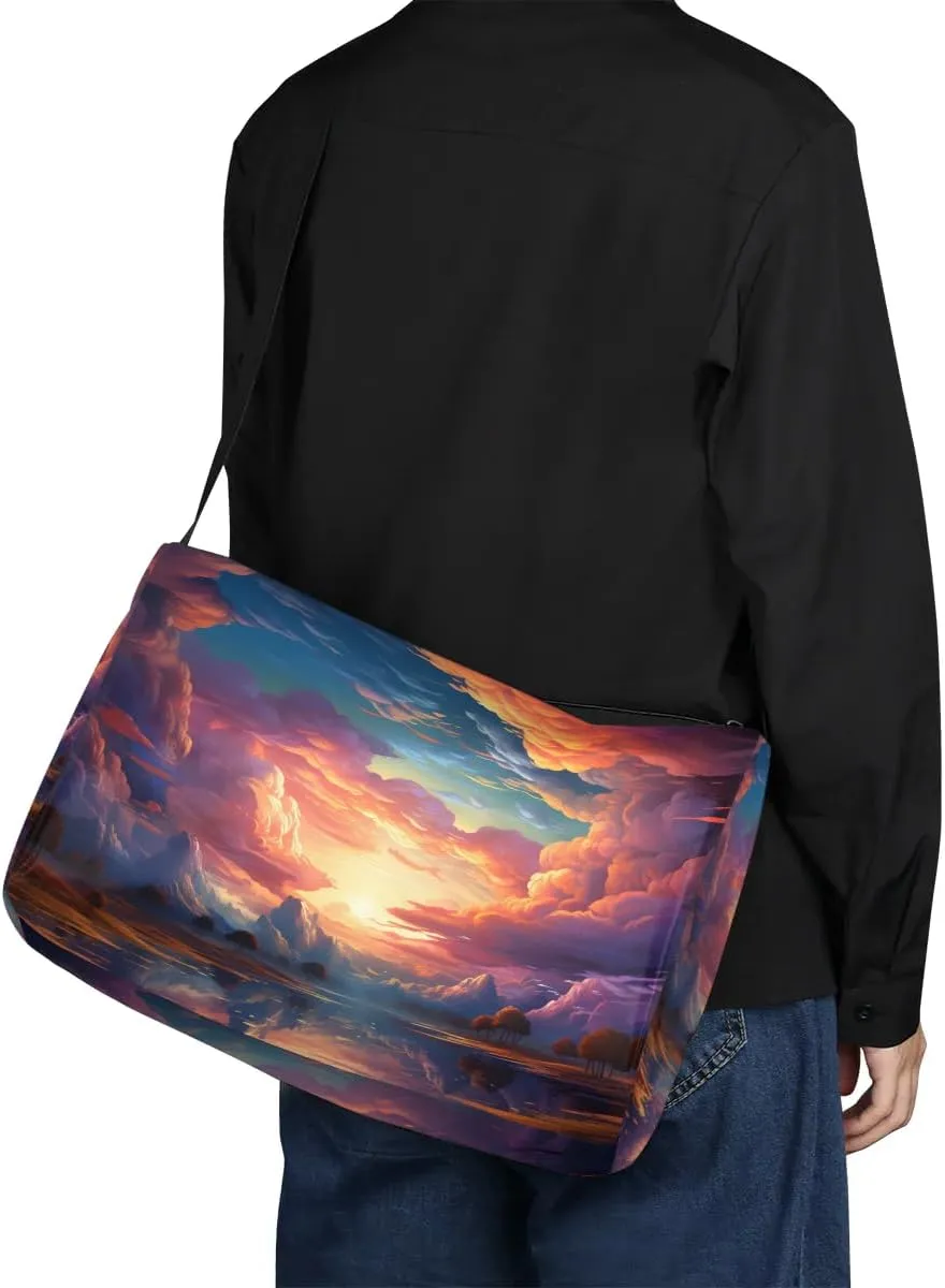 Gym Bags for Men 14.8 Inch Lightweight Carry On Bags for Airplanes Waterproof Duffle Bag for Travel, Abstract Print Cute