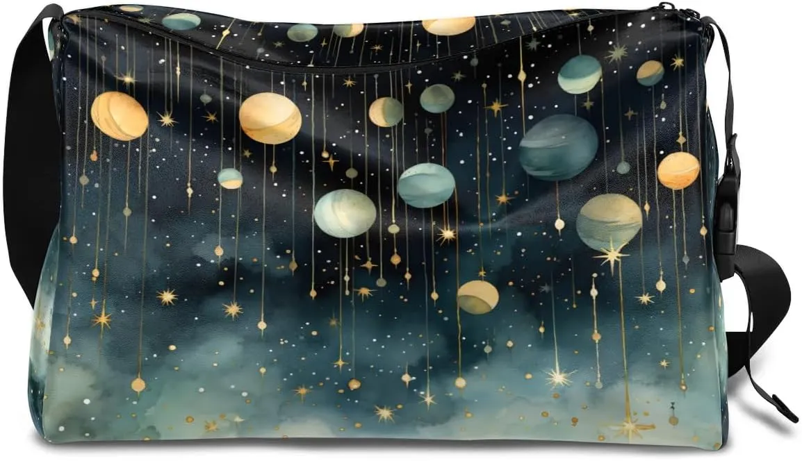 Gym Bags for Men 14.8 Inch Lightweight Carry On Bags for Airplanes Waterproof Duffle Bag for Travel, Abstract Printings Graceful