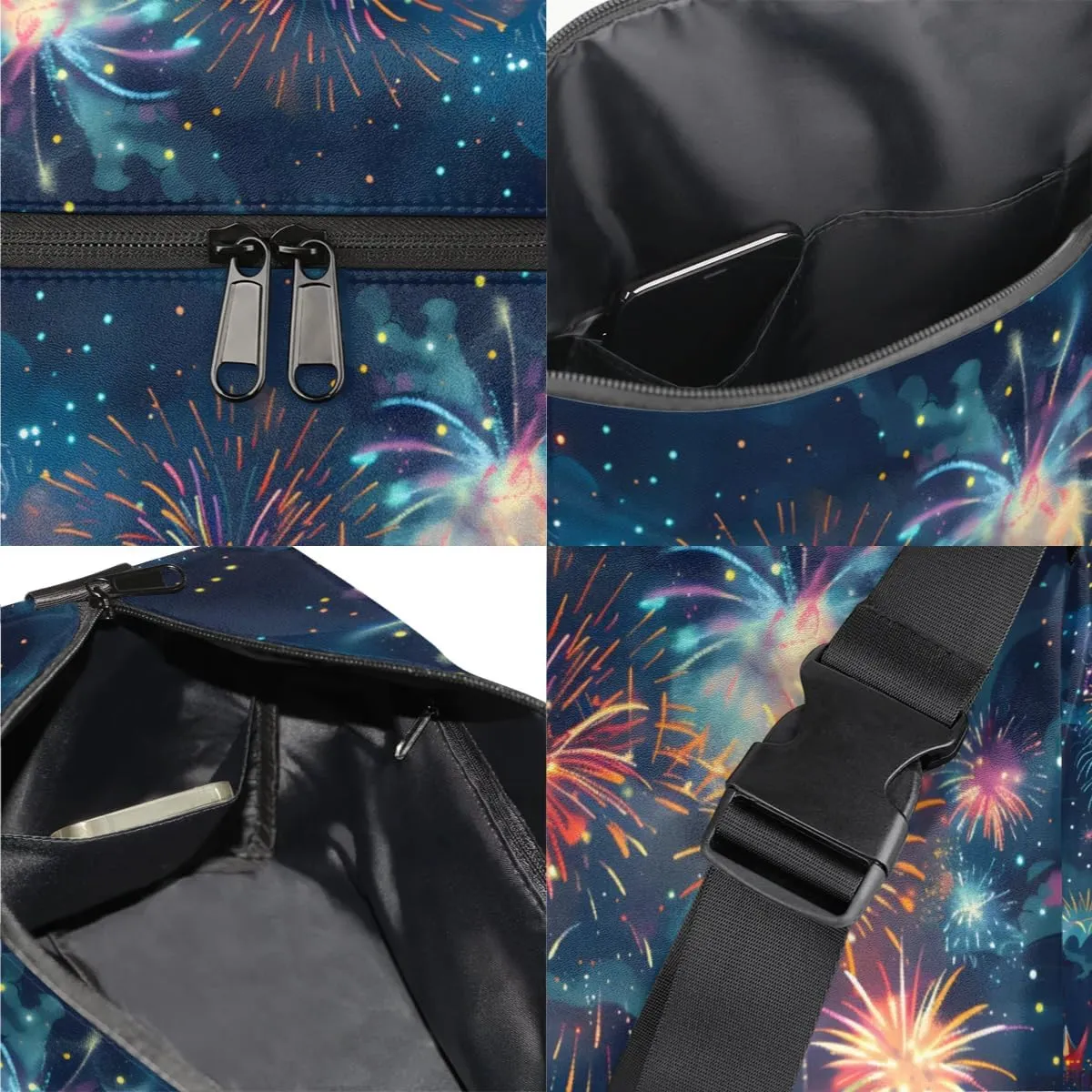 Gym Bags for Men 14.8 Inch Lightweight Carry On Bags for Airplanes Waterproof Duffle Bag for Travel, Amusement Park Pattern