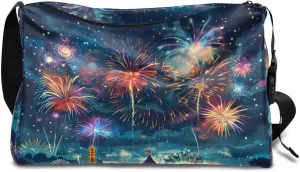 Gym Bags for Men 14.8 Inch Lightweight Carry On Bags for Airplanes Waterproof Duffle Bag for Travel, Amusement Park Pattern