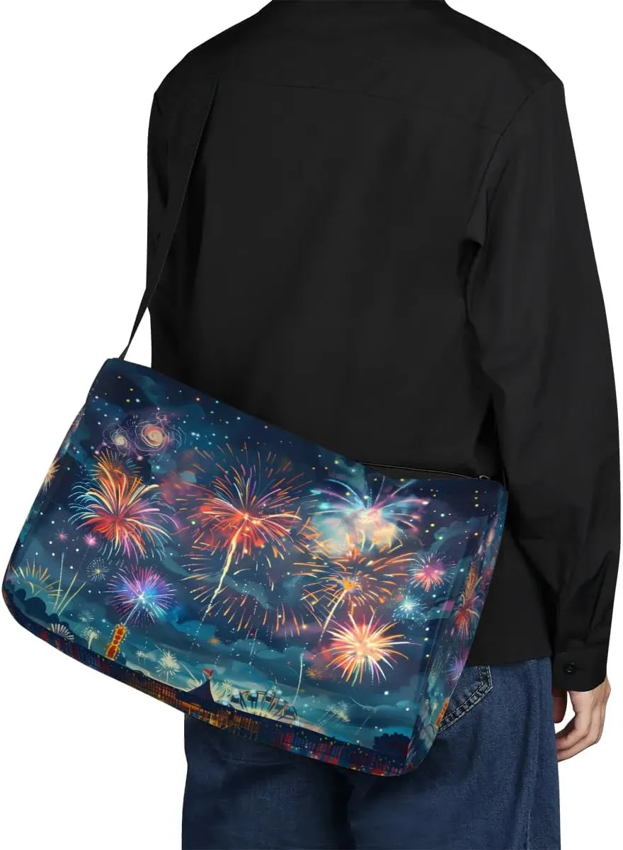 Gym Bags for Men 14.8 Inch Lightweight Carry On Bags for Airplanes Waterproof Duffle Bag for Travel, Amusement Park Pattern