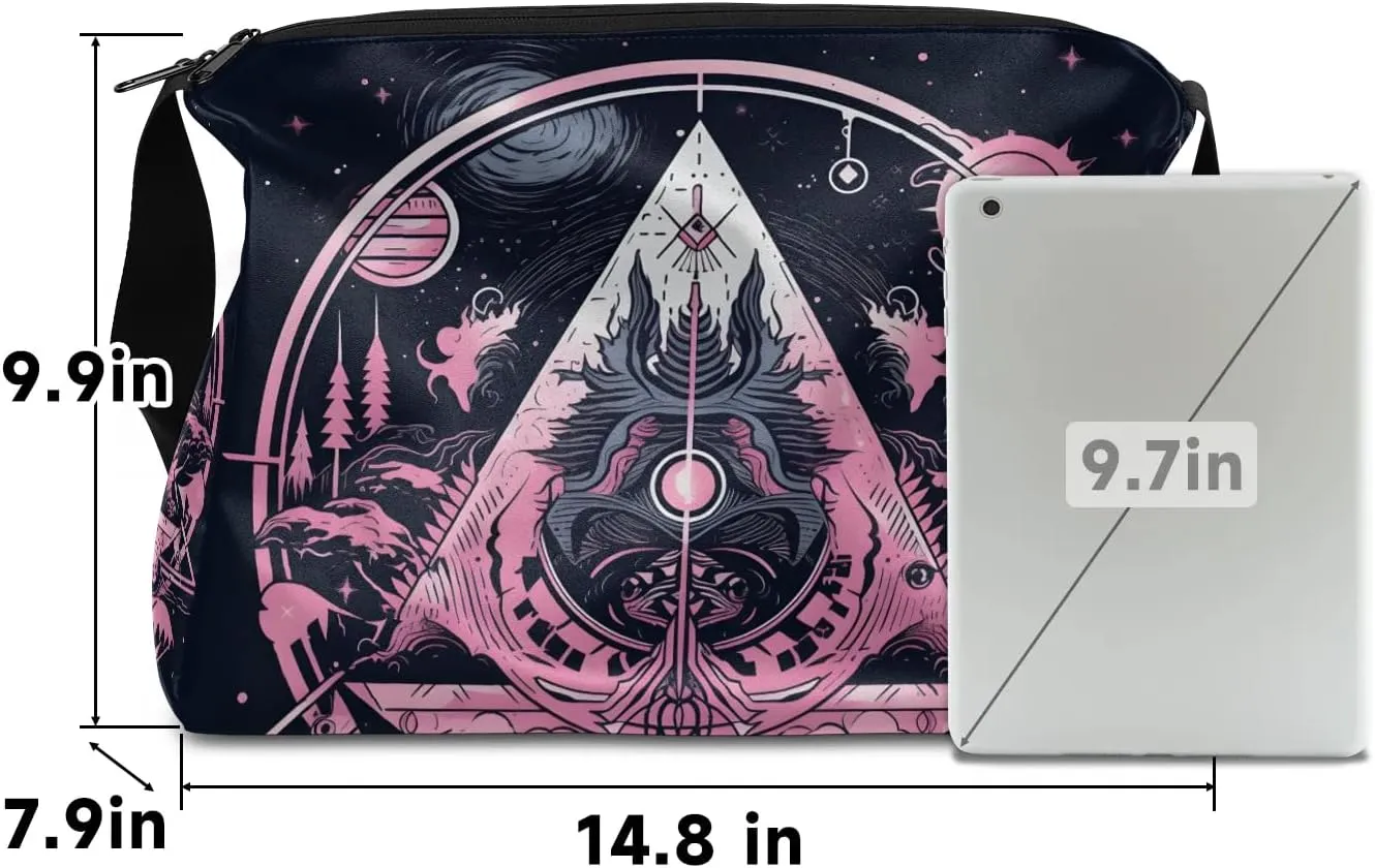 Gym Bags for Men 14.8 Inch Lightweight Carry On Bags for Airplanes Waterproof Duffle Bag for Travel, Magic Array Retro Print