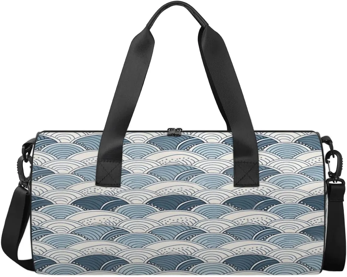 Gym Bags for Men Women Boho Print Sports Duffel Bags Carry On Travel Duffle Bag with Detachable Adjustable Shoulder Strap Overnight Weekender Bag