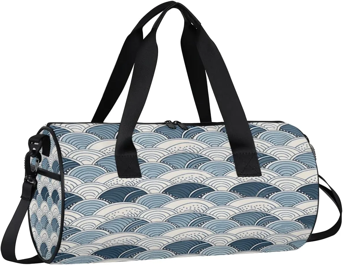 Gym Bags for Men Women Boho Print Sports Duffel Bags Carry On Travel Duffle Bag with Detachable Adjustable Shoulder Strap Overnight Weekender Bag
