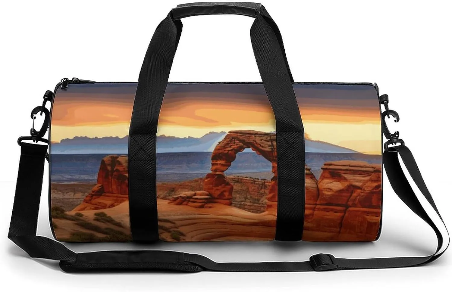 Gym Bags Small Arches National Park Duffel Bag Overnight Bag with Shoe Compartment Carryon Bag for Men Women