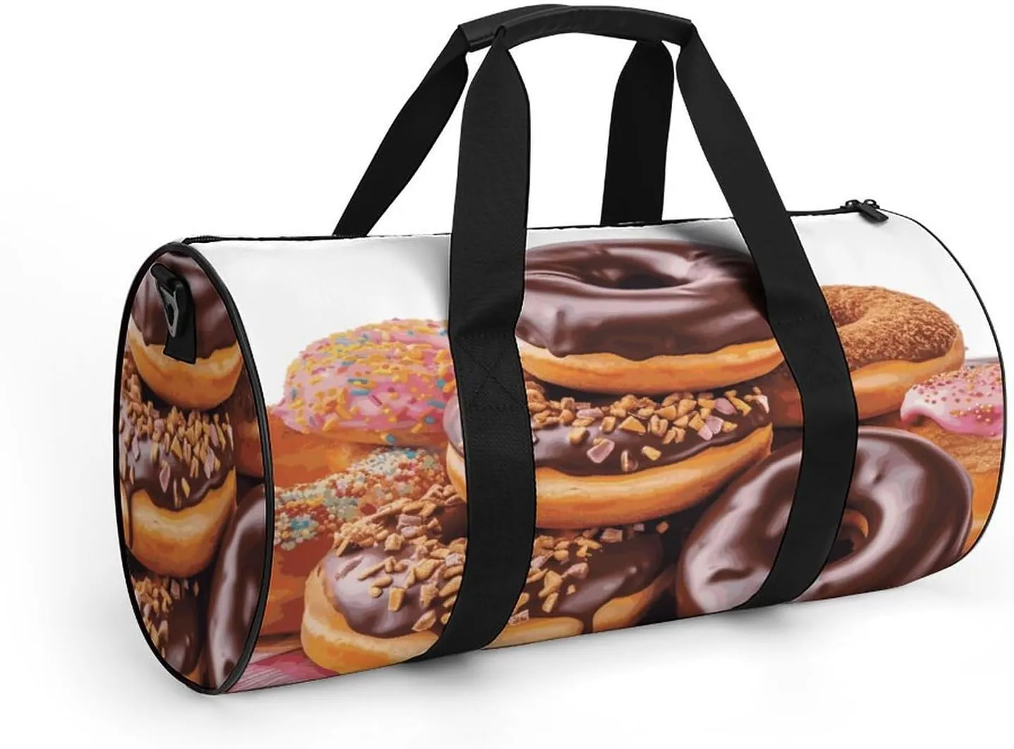 Gym Bags Small Donuts Chocolate Duffel Bag Overnight Bag with Shoe Compartment Carryon Bag for Men Women