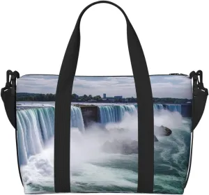 Gym Bags Small Niagara Falls Duffel Bag Overnight Bag with Shoe Compartment Carryon Bag for Men Women