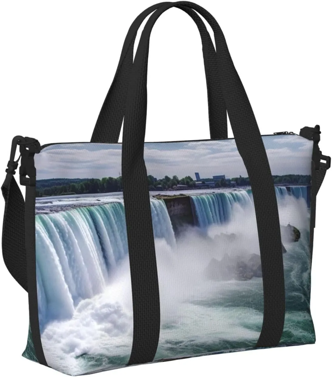 Gym Bags Small Niagara Falls Duffel Bag Overnight Bag with Shoe Compartment Carryon Bag for Men Women