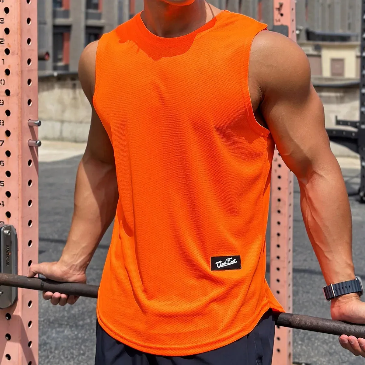 Gym Sleeveless Mesh Sports Breathable Fitness Shirt