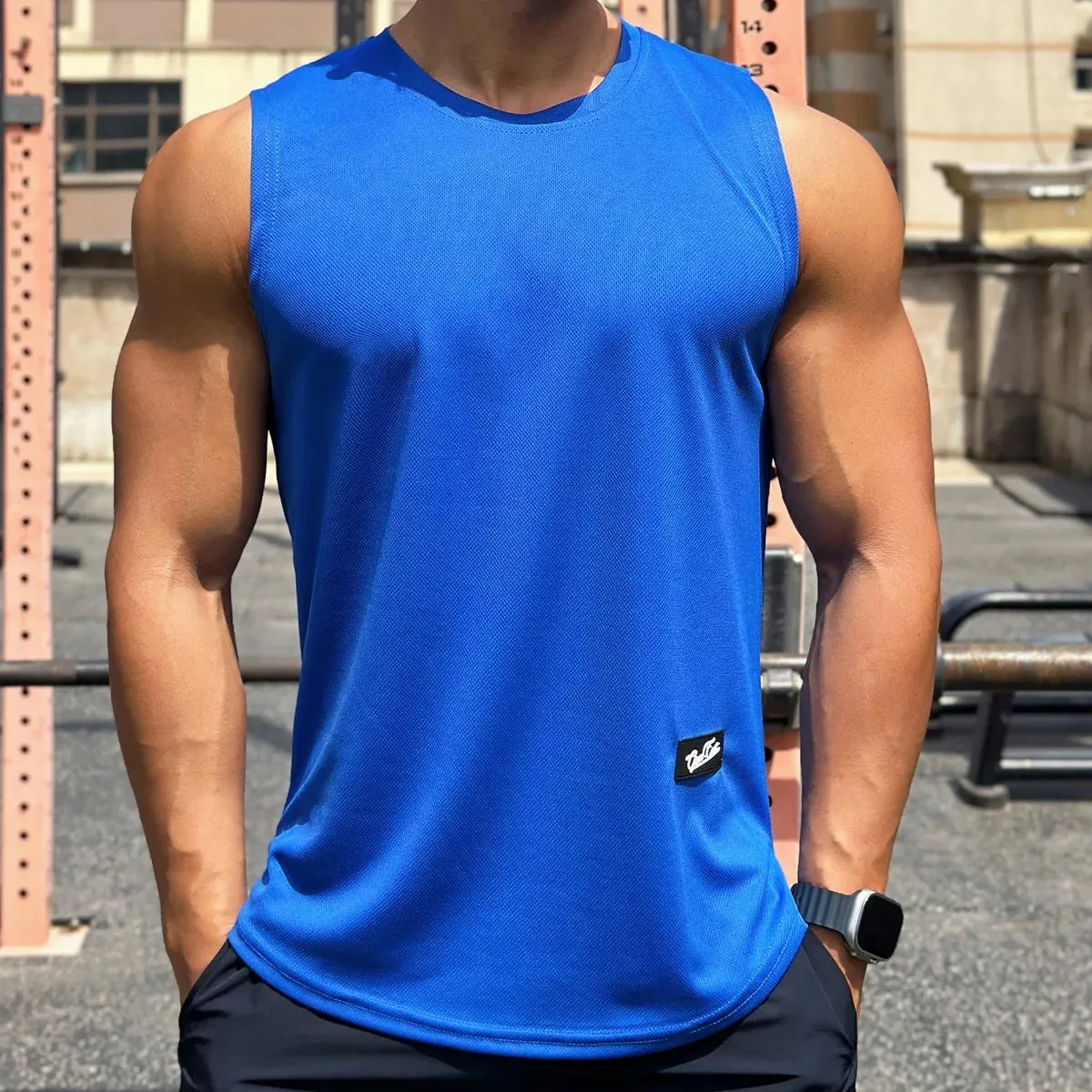 Gym Sleeveless Mesh Sports Breathable Fitness Shirt