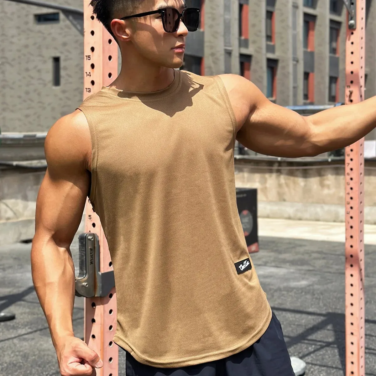Gym Sleeveless Mesh Sports Breathable Fitness Shirt