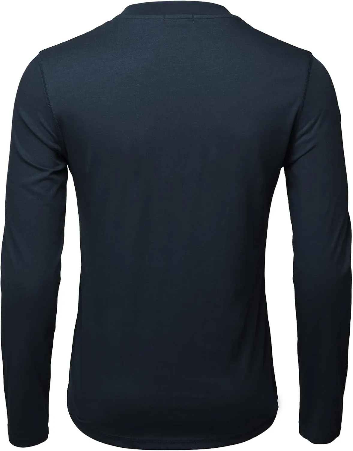 H2H Men Casual Slim Fit Spandex Blended Henley T-Shirt Long Sleeve