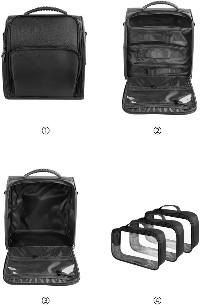 Hairstylist Traveling Bag, Barber Travel Backpack, Hairdresser Bag Professional Cosmetology Bags On Luggage Underseat Suitcase Softside Wheeled Lightweight Rolling Travel Bag