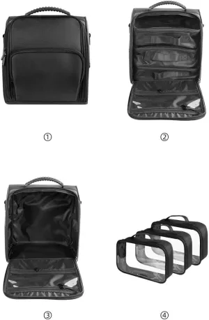 Hairstylist Traveling Bag, Barber Travel Backpack, Hairdresser Bag Professional Cosmetology Bags On Luggage Underseat Suitcase Softside Wheeled Lightweight Rolling Travel Bag