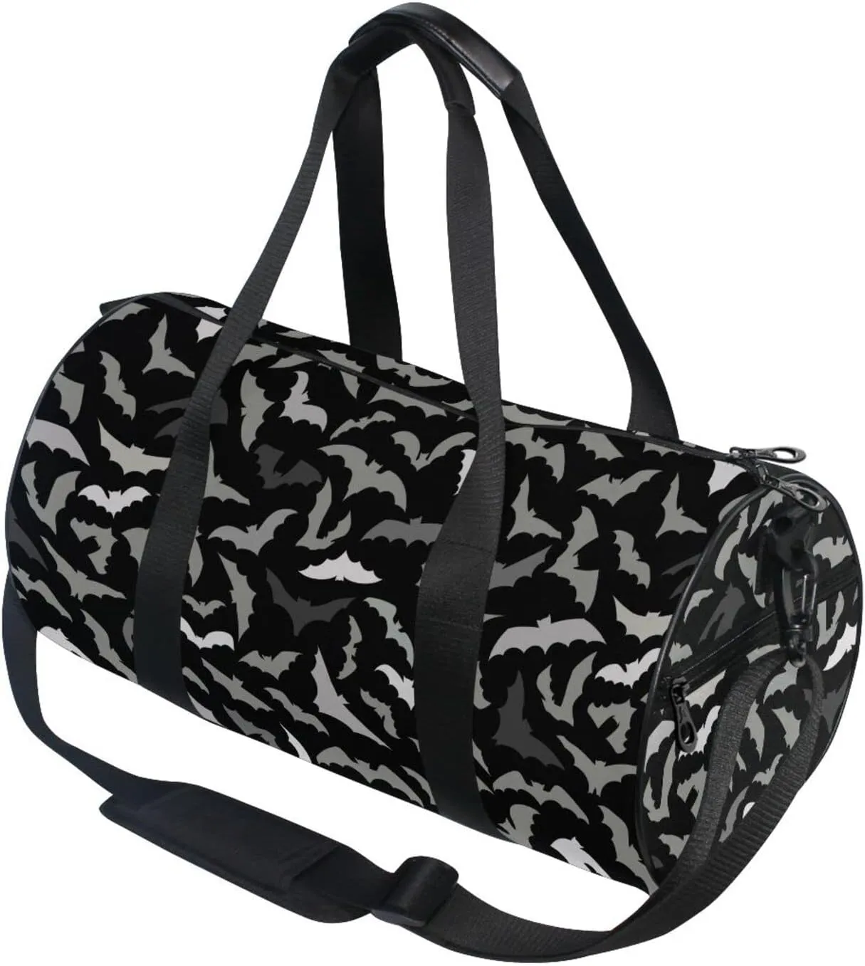 Halloween Bats Round Duffel Sports Bag Lightweight with Inner Pocket Gym Bag for Men Women Duffle Bag for Travel Sports