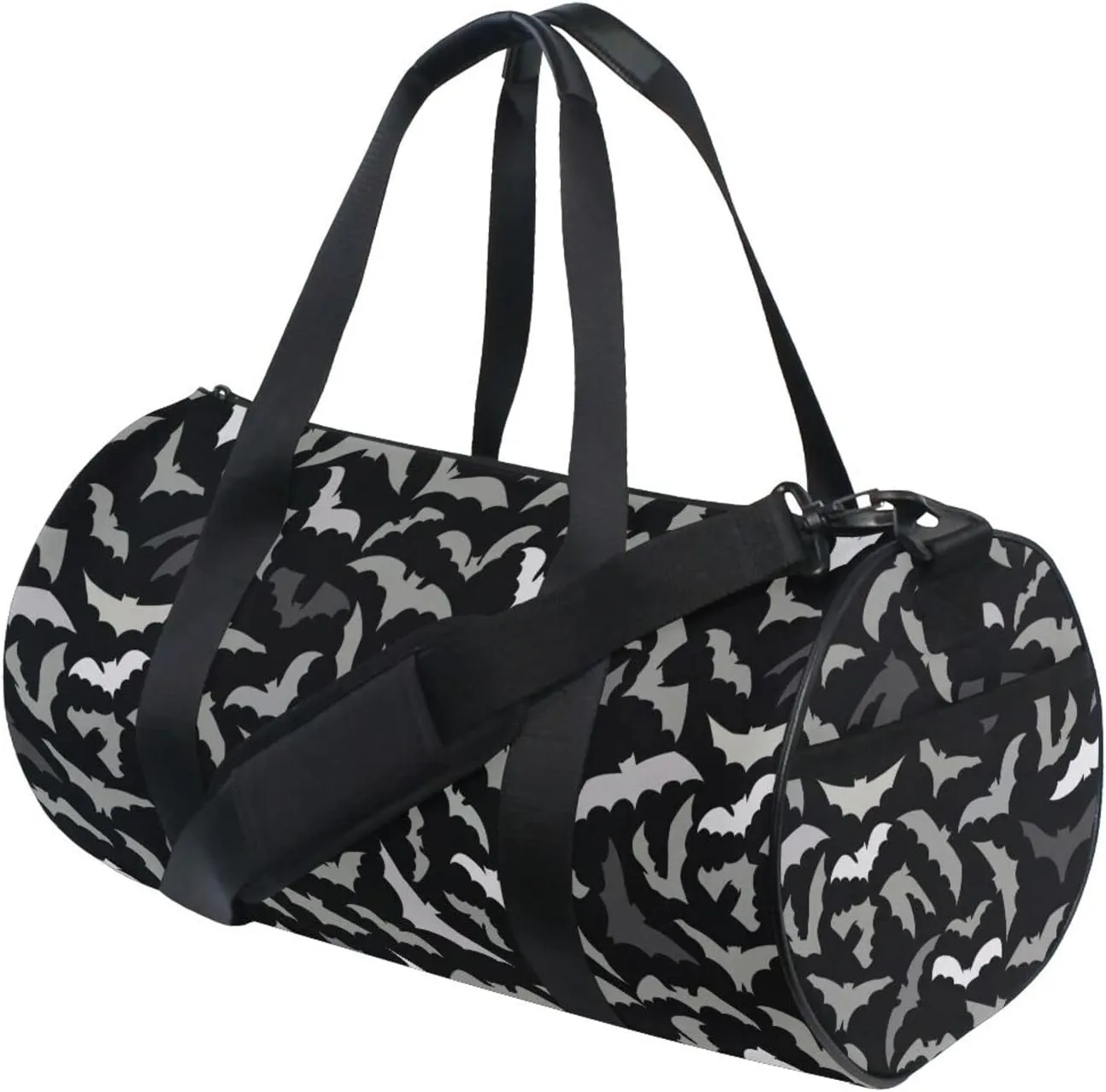Halloween Bats Round Duffel Sports Bag Lightweight with Inner Pocket Gym Bag for Men Women Duffle Bag for Travel Sports