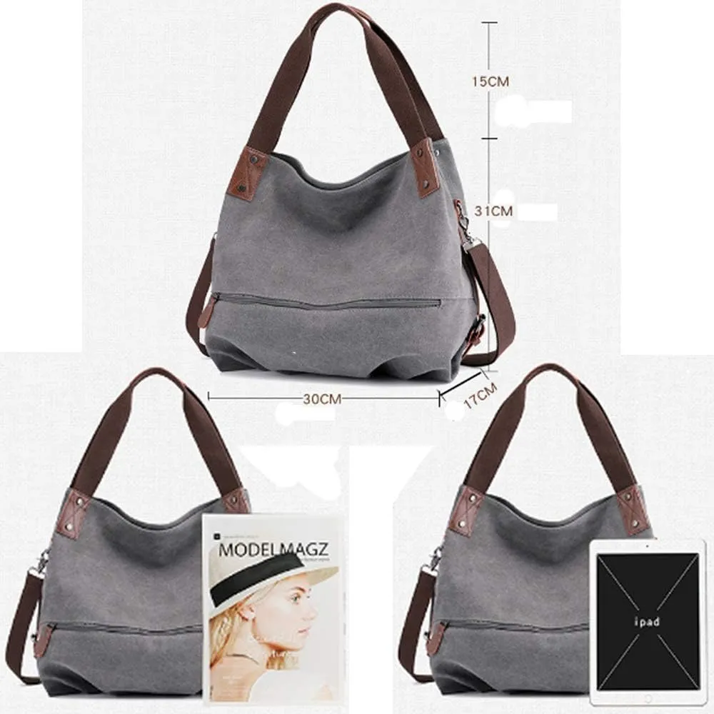 Handbag for Women Satchel Tote Bag Casual Canvas Pouch Handbags Purse Hobo Bag