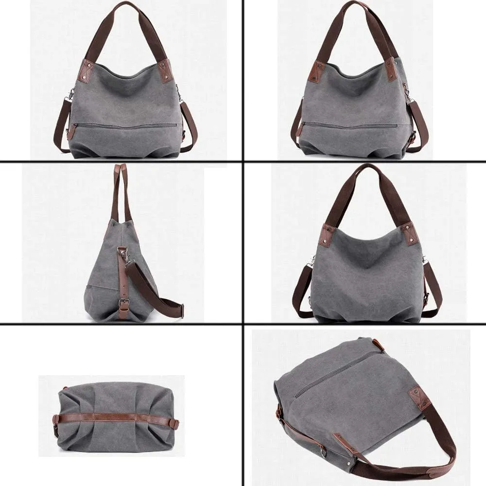 Handbag for Women Satchel Tote Bag Casual Canvas Pouch Handbags Purse Hobo Bag