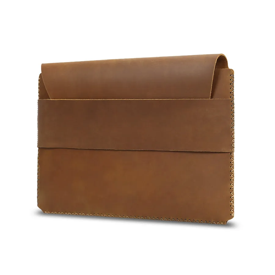 Handmade Slim Waterproof Leather Laptop Sleeve