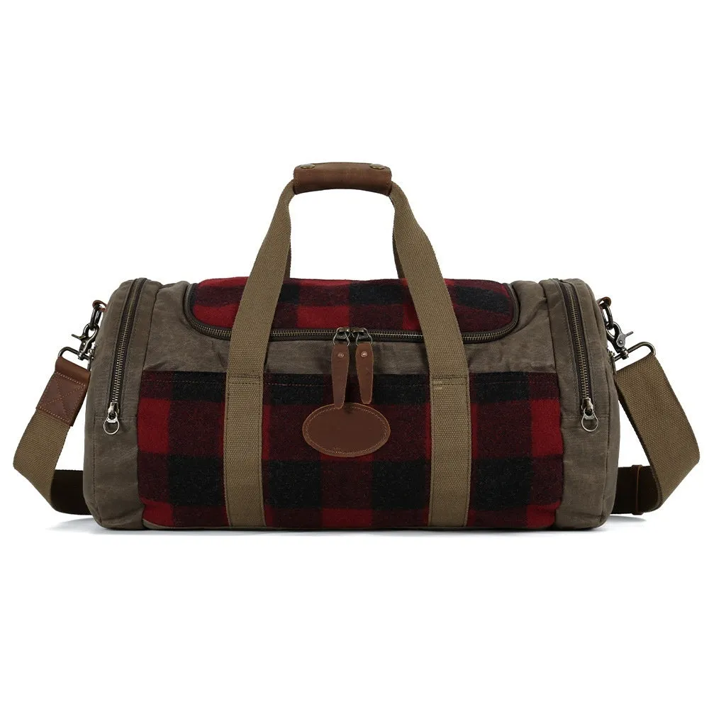 Handmade Vintage Waterproof Canvas Travel Duffel Bag
