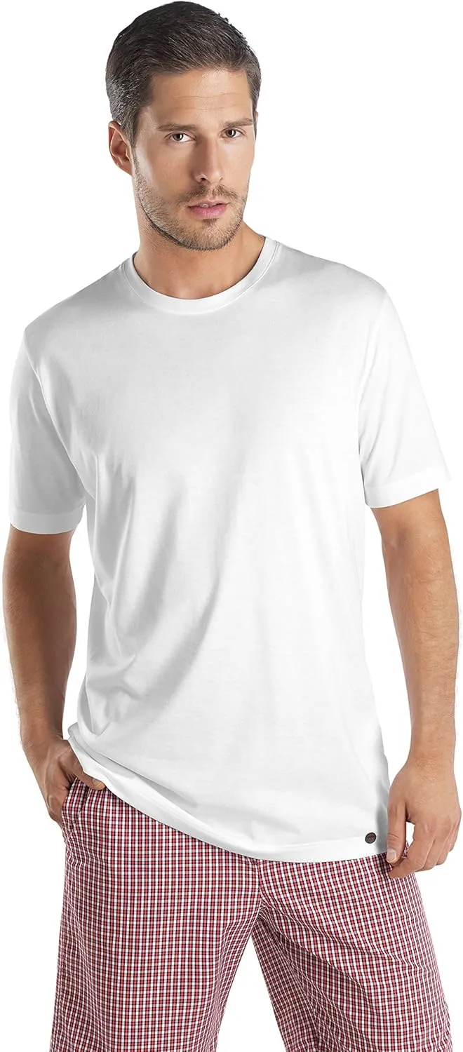 HANRO Men's Night and Day Short Sleeve Crew Neck Shirt