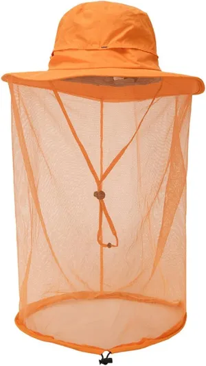 Head Net Hat Nylon Mesh Mosquito Net Sun Hat Face Cover Outdoor Fishing Hiking Camping Gardening