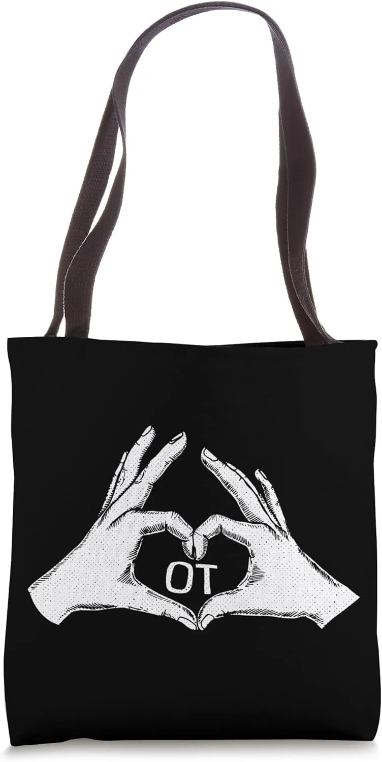 Heart Hands Occupational Therapy Cute OT-A Therapist Gift Tote Bag