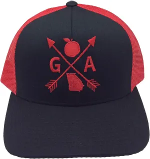 Heritage Pride Embroidered Georgia Peach State Arrow Snapback Hat