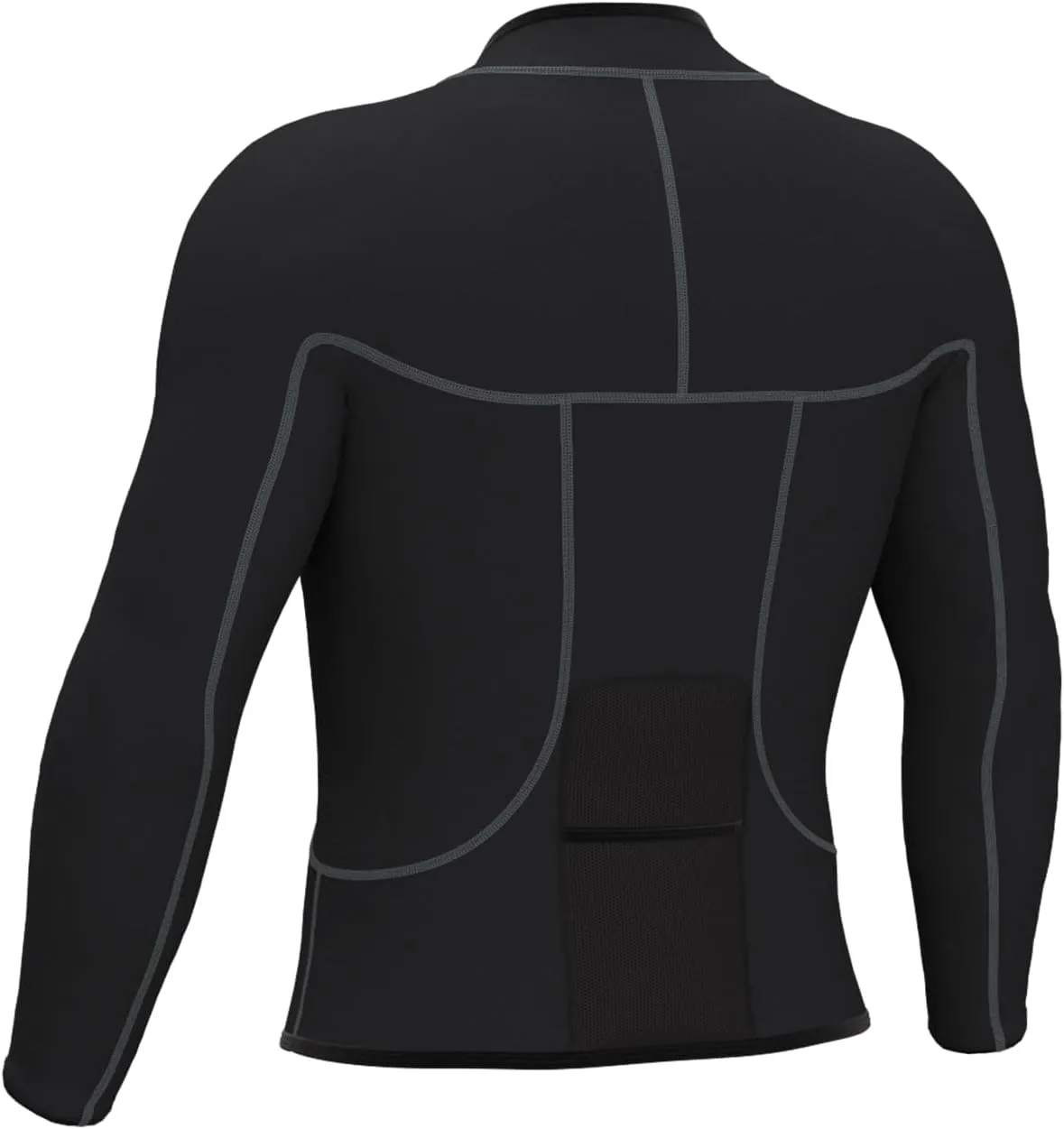 Hevto Men Wetsuit Tops and Vest 3/2mm Neoprene Jacket Surfing Swimming Front Zip Wet Suit for Water Sports