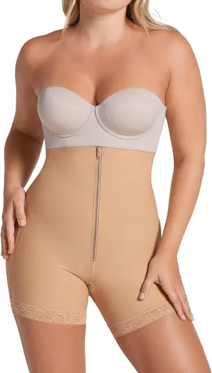 High Waisted Post Surgical Firm Compression Underwear with Adjustable Belly Wrap - Tummy Control Shapewear Girdle for Women