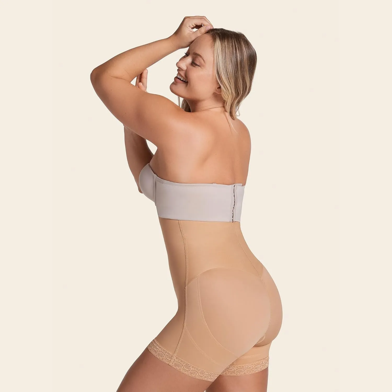 High Waisted Post Surgical Firm Compression Underwear with Adjustable Belly Wrap - Tummy Control Shapewear Girdle for Women